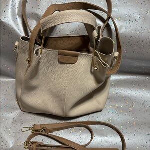 Elegant Cream and Tan Women's Bag